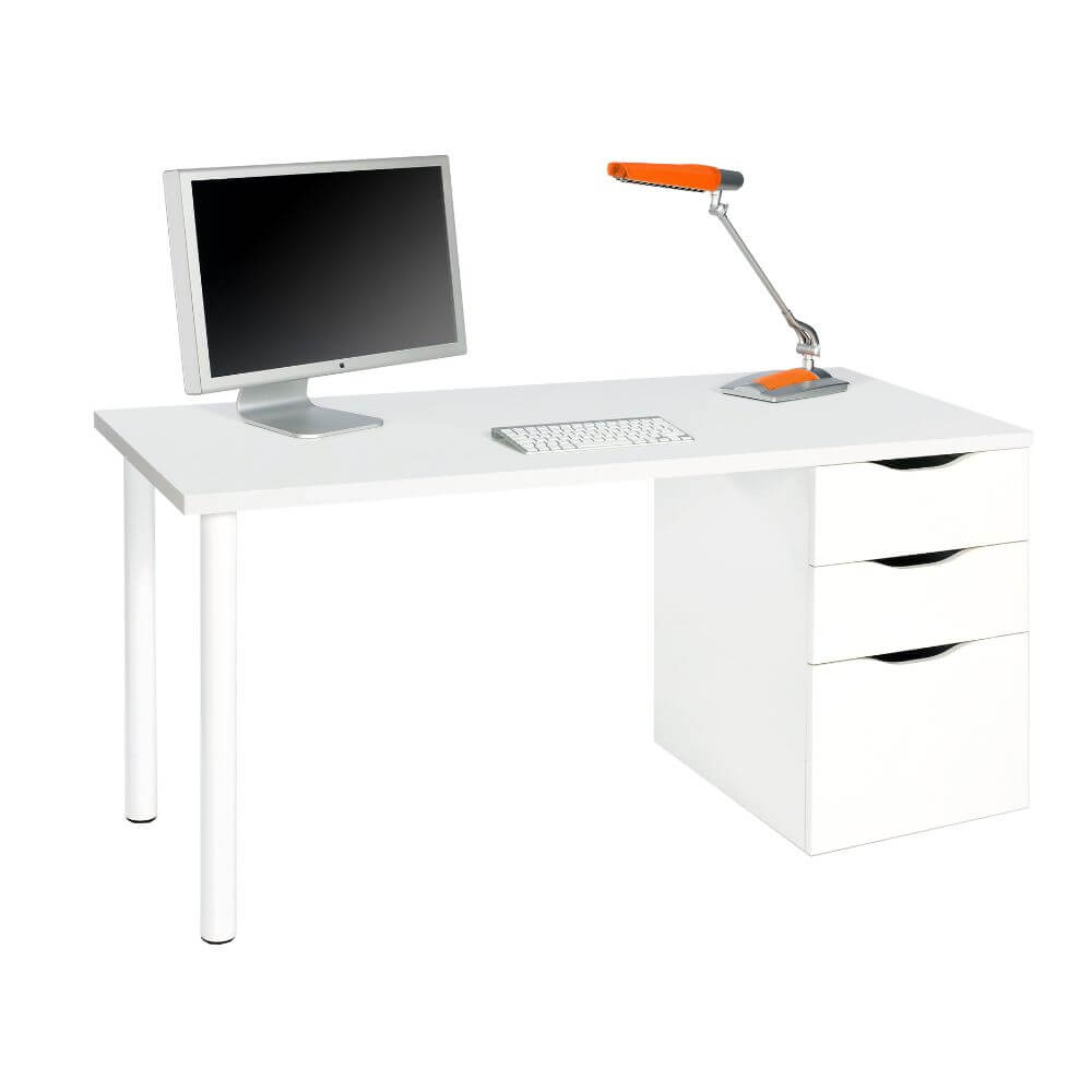 Mesa de escritorio blanca