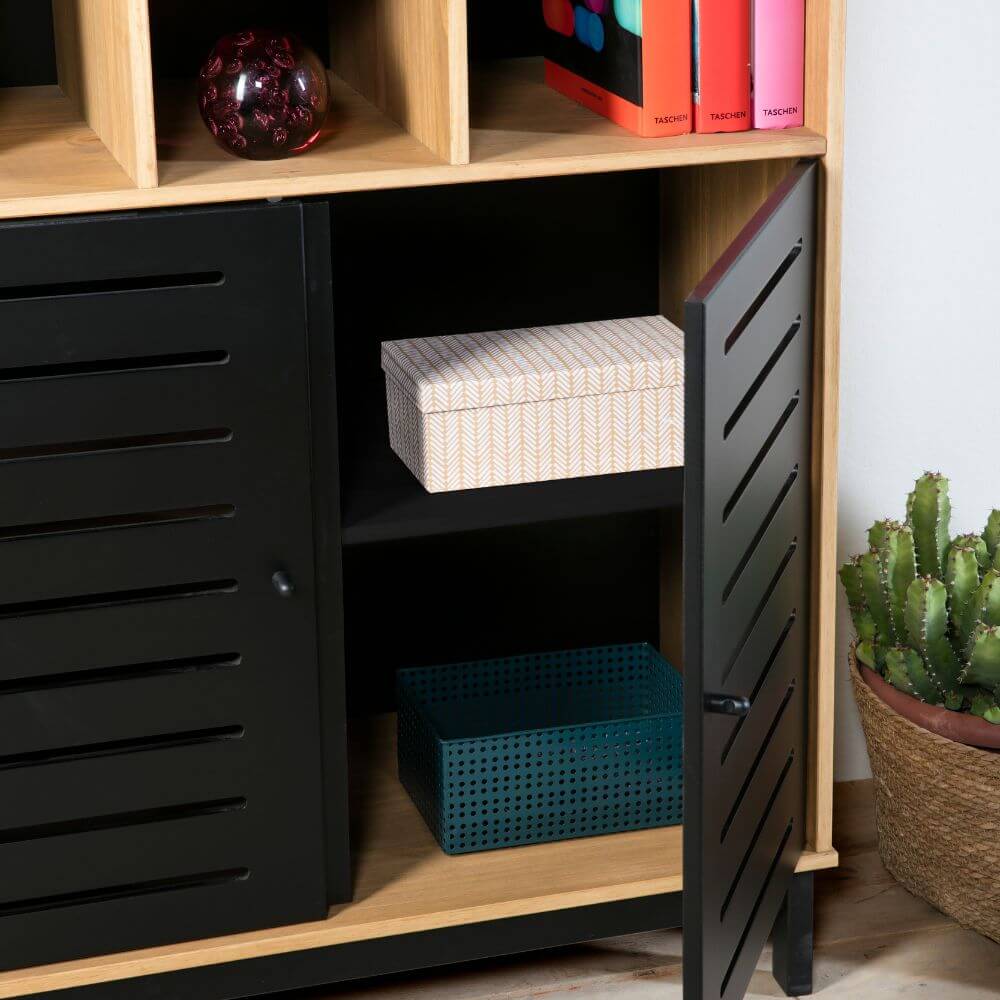 Librería Alessia 2 puertas 7 huecos Relax Outlet Valencia Librería Alessia 2 puertas 7 huecos - Imagen 2