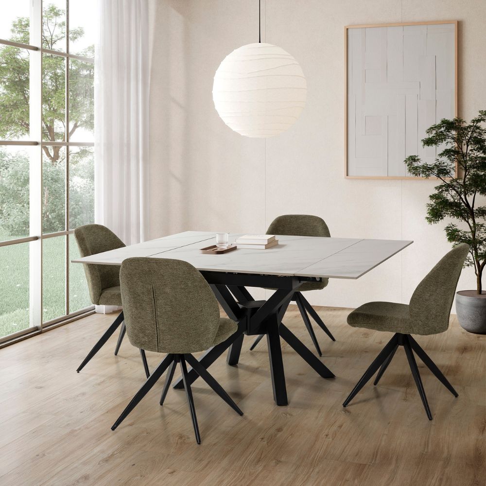 Mesa cuadrada extensible de cerámica Marlene Relax Outlet Valencia Mesa cuadrada extensible de cerámica Marlene - Imagen 3