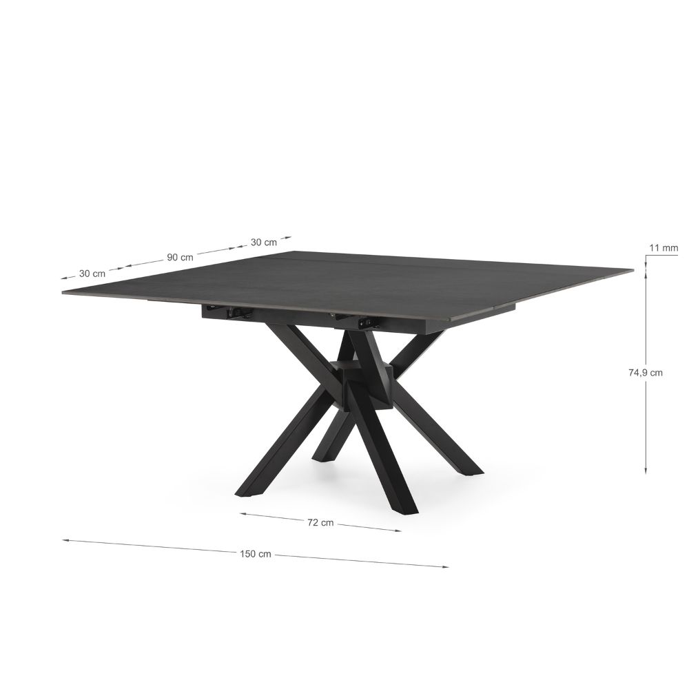 Mesa cuadrada extensible de piedra Mirlene Relax Outlet Valencia Mesa cuadrada extensible de piedra Mirlene - Imagen 3