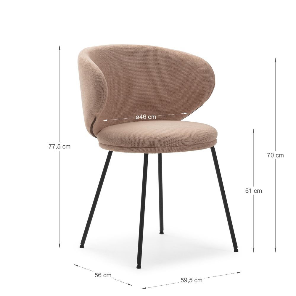 Pack de 2 sillas Rash rosa Relax Outlet Valencia Pack de 2 sillas Rash rosa - Imagen 3