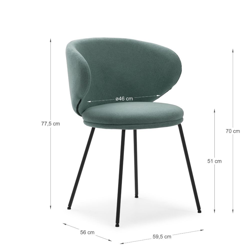 Pack de 2 sillas Rash verde Relax Outlet Valencia Pack de 2 sillas Rash verde - Imagen 3