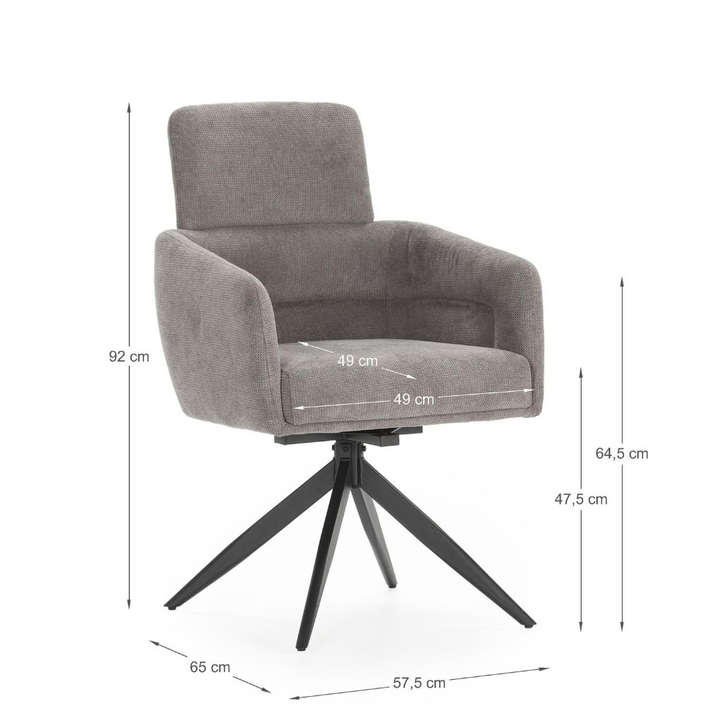 Pack de 2 sillones Axorus gris oscuro Relax Outlet Valencia Pack de 2 sillones Axorus gris oscuro - Imagen 3