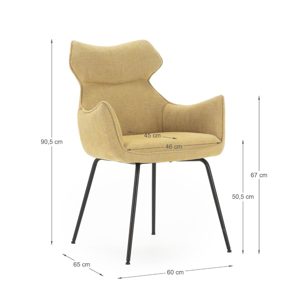 Pack de 2 sillones Mara mostaza Relax Outlet Valencia Pack de 2 sillones Mara mostaza - Imagen 3