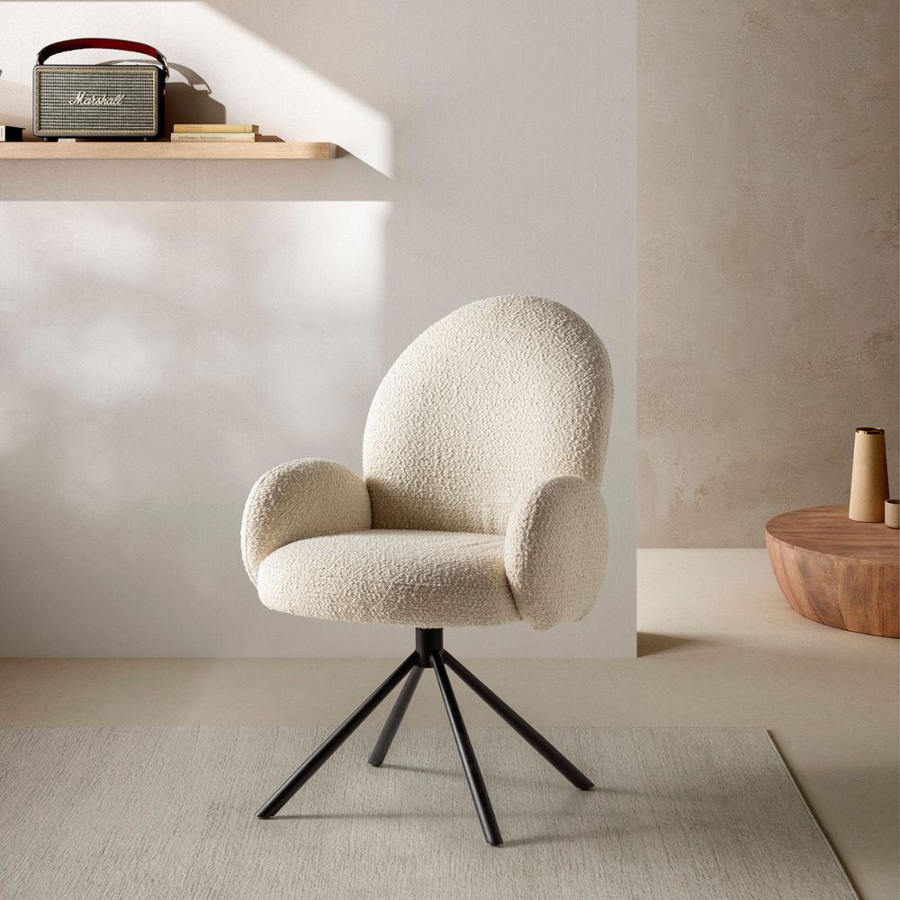 Sillón giratorio Daria blanco