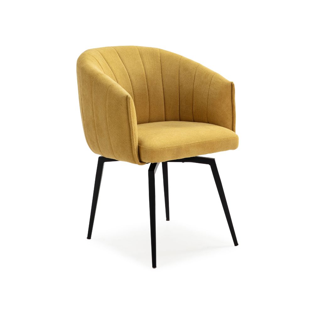 Sillón giratorio inka mostaza