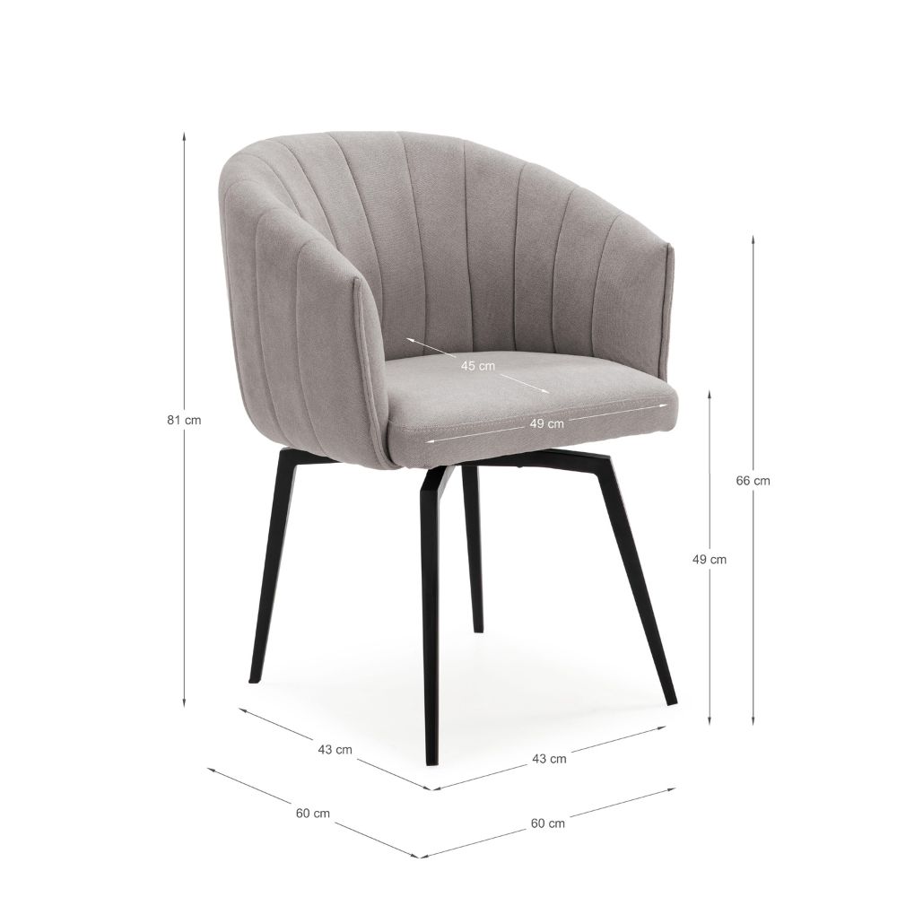 Sillón giratorio Inka taupe Relax Outlet Valencia Sillón giratorio Inka taupe - Imagen 3