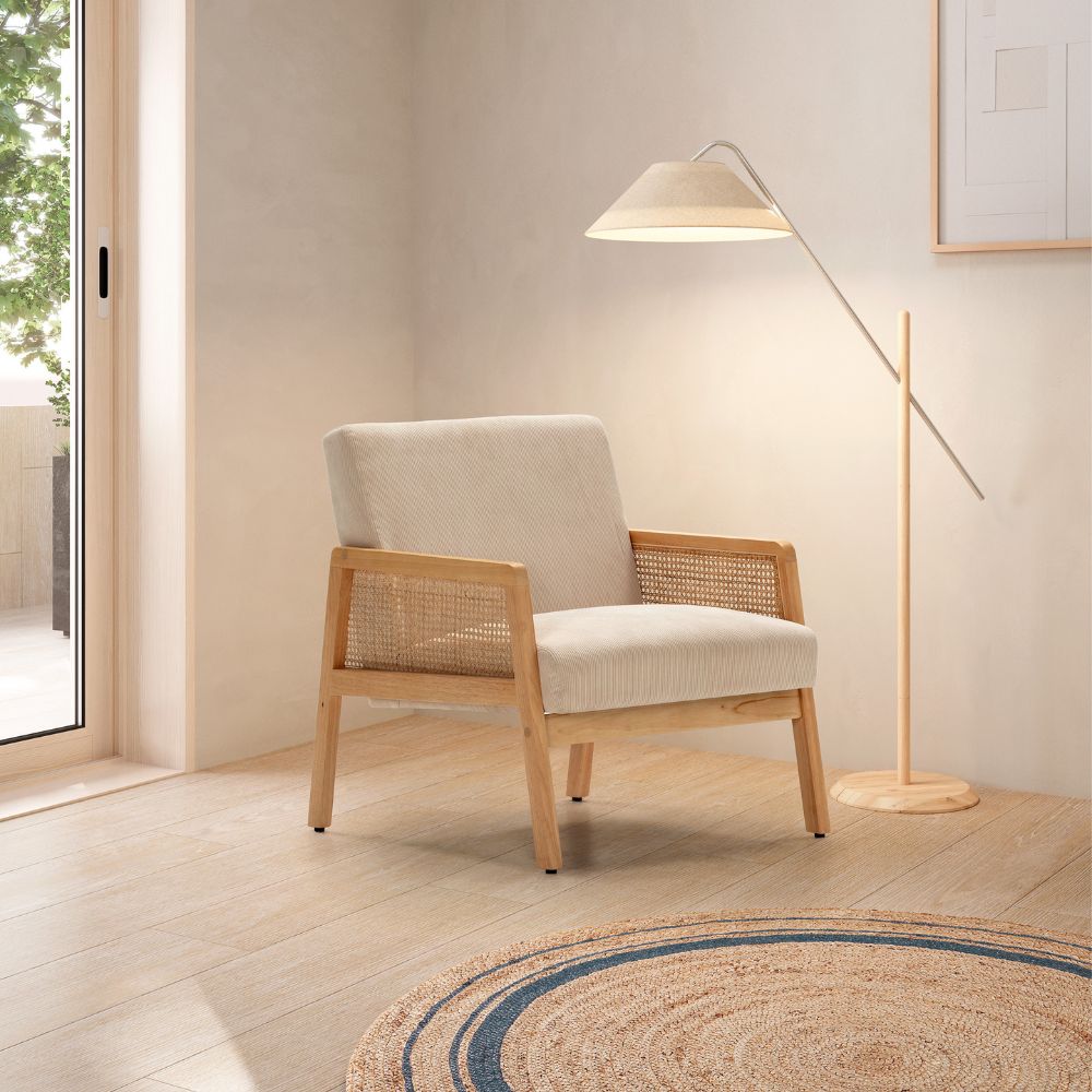 Sillón ratán Ebro beige