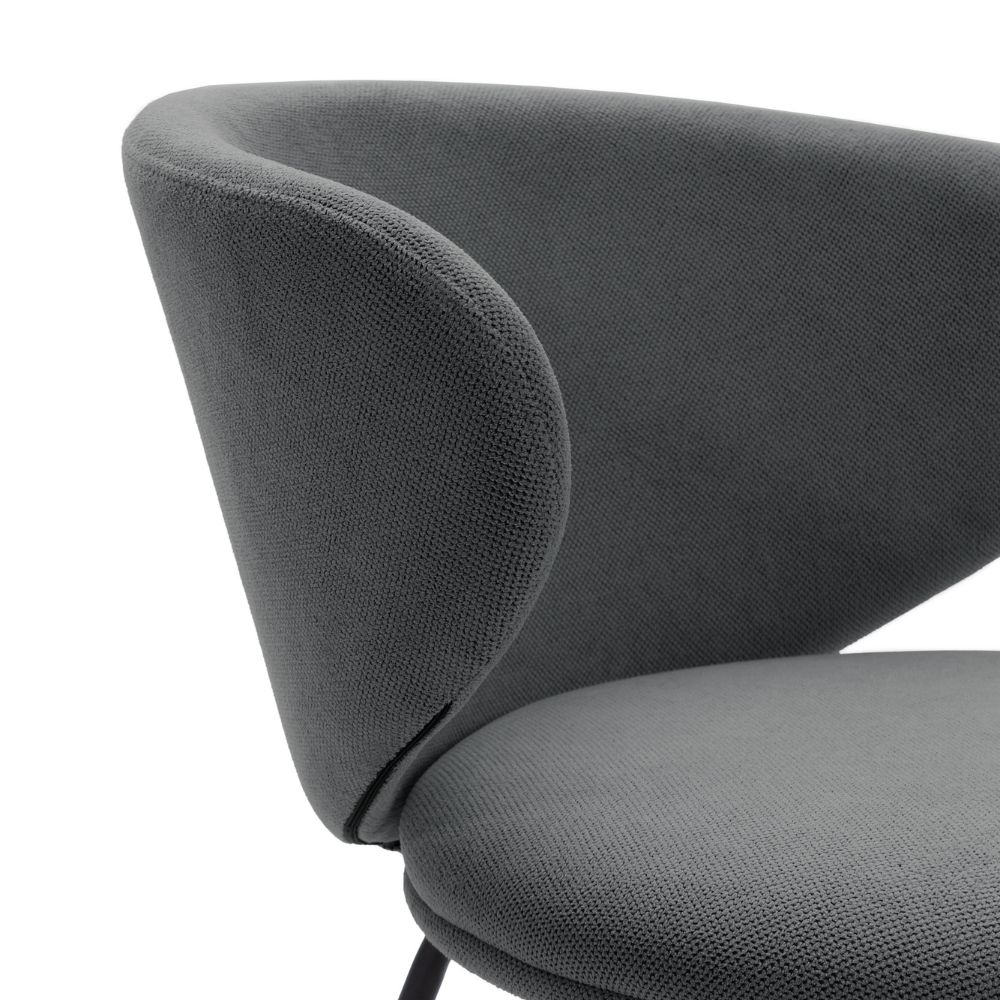 Pack de 2 sillas Rash gris oscuro Relax Outlet Valencia Pack de 2 sillas Rash gris oscuro - Imagen 2