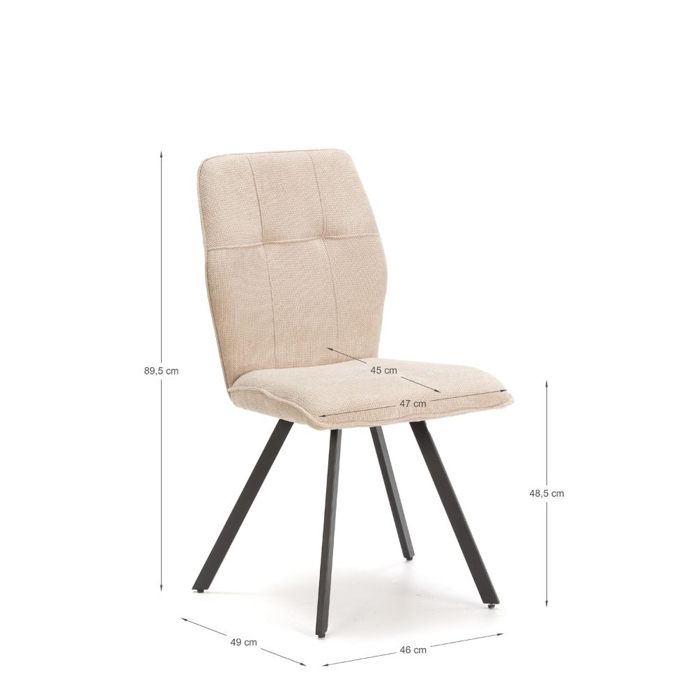 Pack de 4 sillas beige Bentley Relax Outlet Valencia Pack de 4 sillas beige Bentley - Imagen 4
