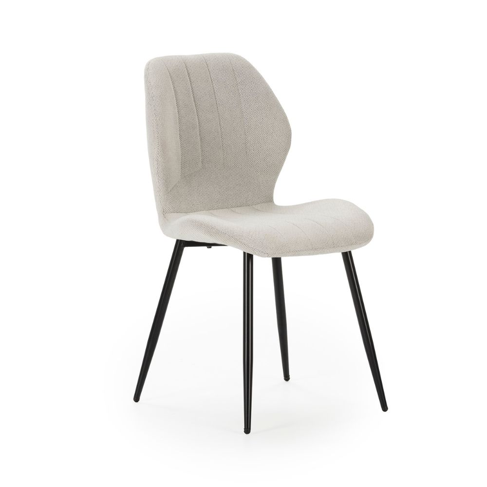 Pack de 4 sillas de tela blanca Nilus