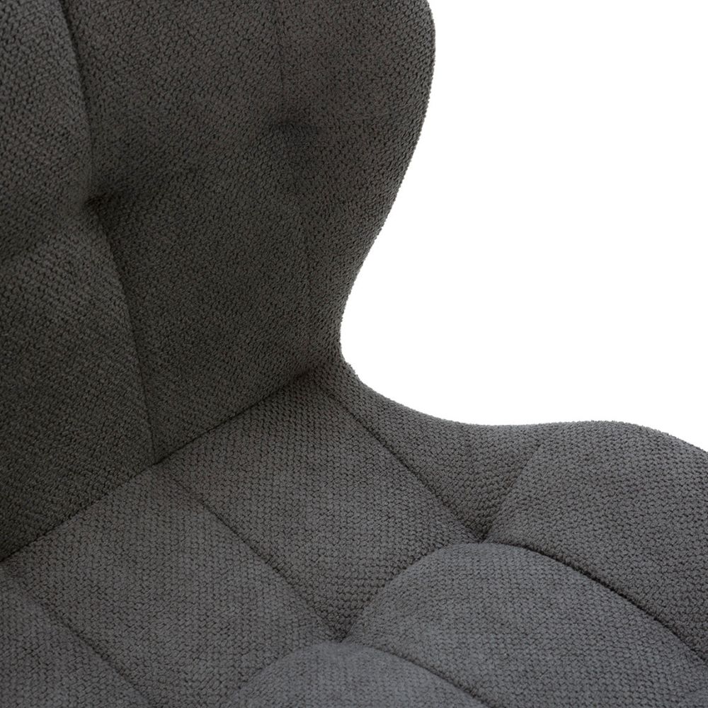 Pack de 4 sillas de tela gris oscura Malu Relax Outlet Valencia Pack de 4 sillas de tela gris oscura Malu - Imagen 2