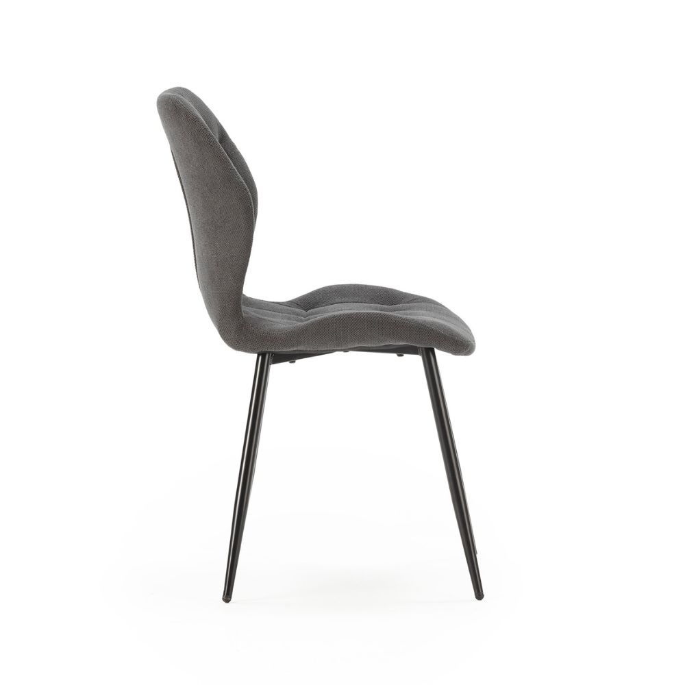 Pack de 4 sillas de tela gris oscura Malu Relax Outlet Valencia Pack de 4 sillas de tela gris oscura Malu - Imagen 5