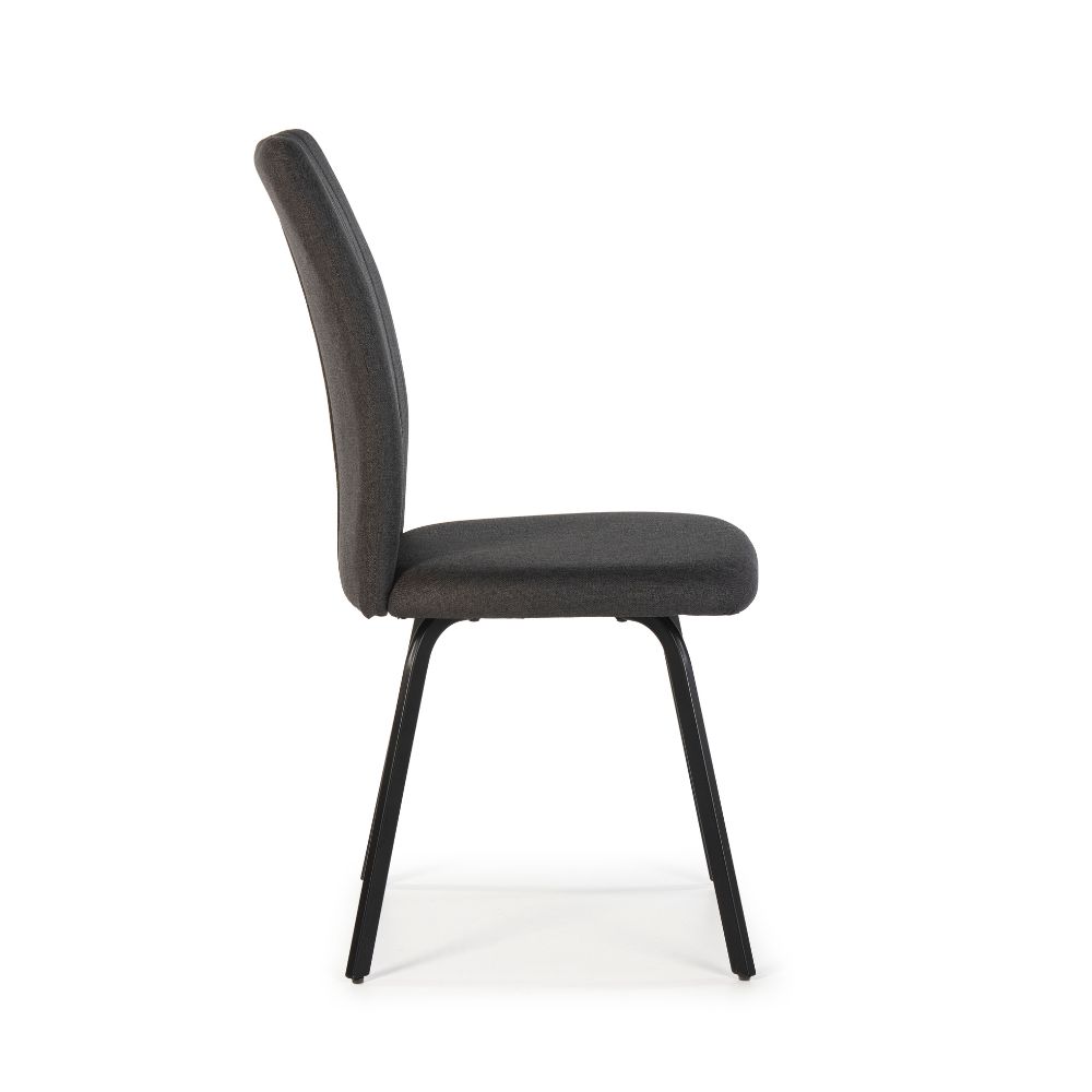 Pack de 4 sillas de tela gris oscura outlet Relax Outlet Valencia Pack de 4 sillas de tela gris oscura outlet - Imagen 3