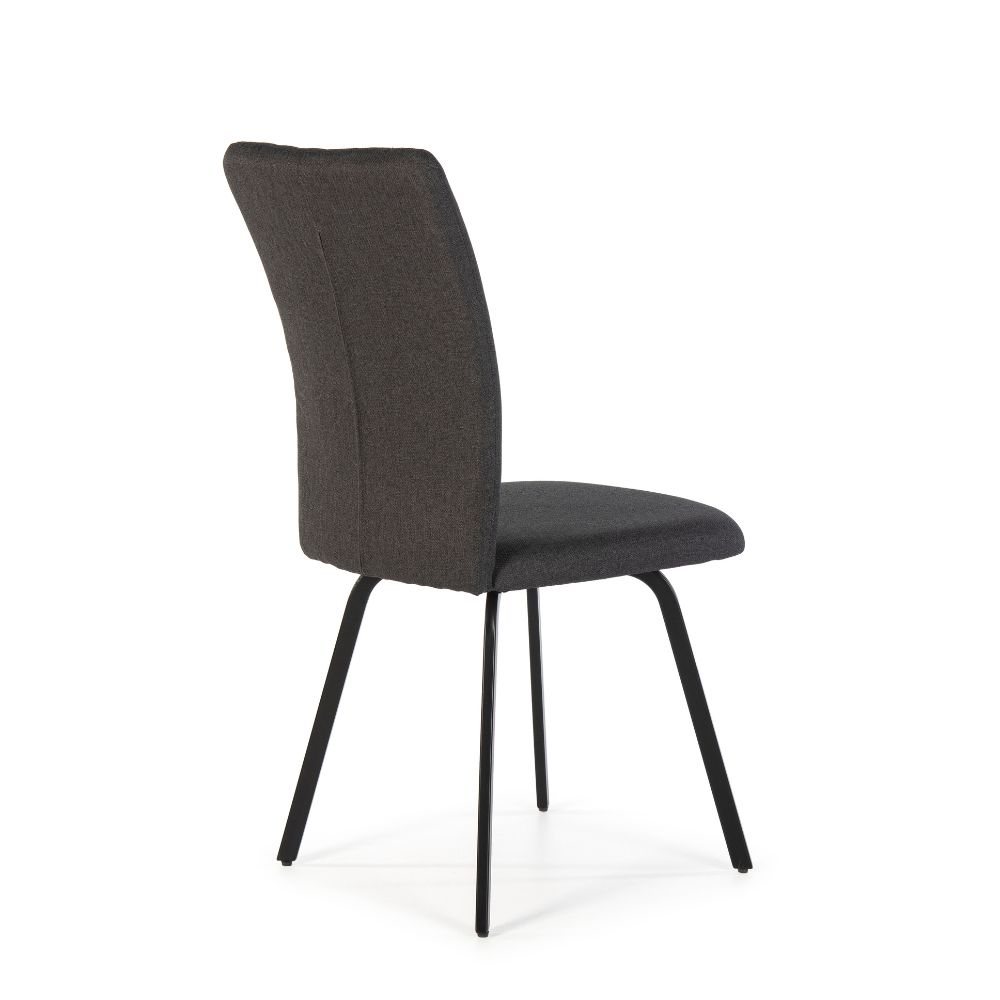 Pack de 4 sillas de tela gris oscura outlet Relax Outlet Valencia Pack de 4 sillas de tela gris oscura outlet - Imagen 4