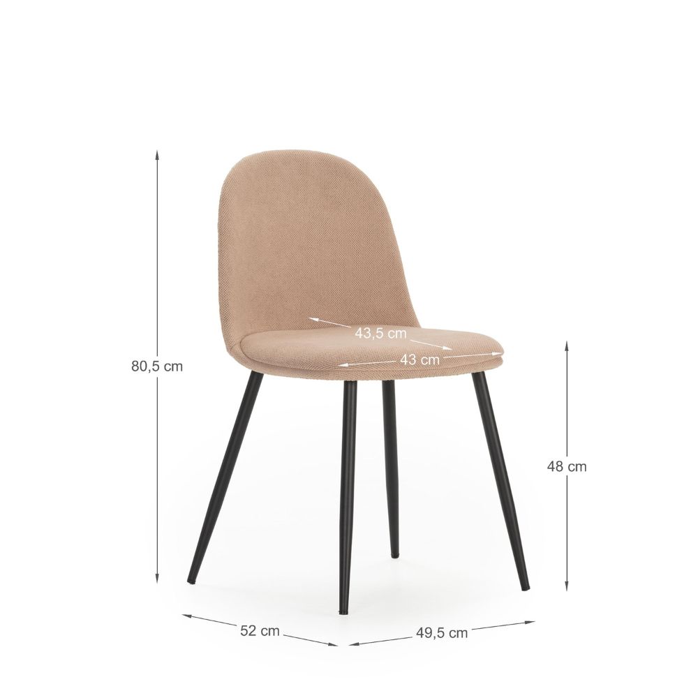 Pack de 4 sillas Manila rosa Relax Outlet Valencia Pack de 4 sillas Manila rosa - Imagen 2