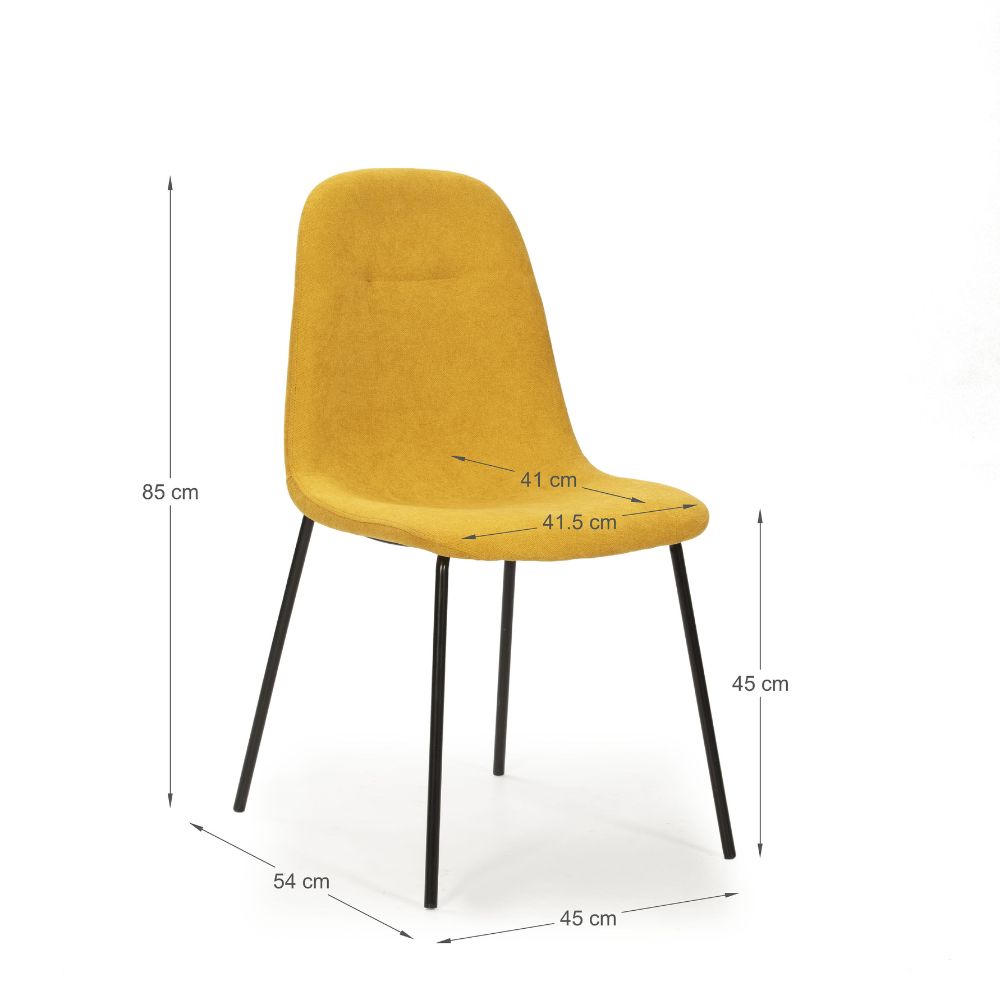 Pack de 4 sillas Ranne amarillo Relax Outlet Valencia Pack de 4 sillas Ranne amarillo - Imagen 2