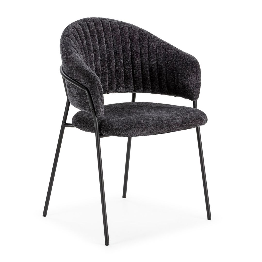 Pack de 2 sillas Alicia gris oscuro