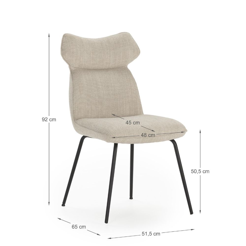 Pack de 2 sillas Jara beige Relax Outlet Valencia Pack de 2 sillas Jara beige - Imagen 3