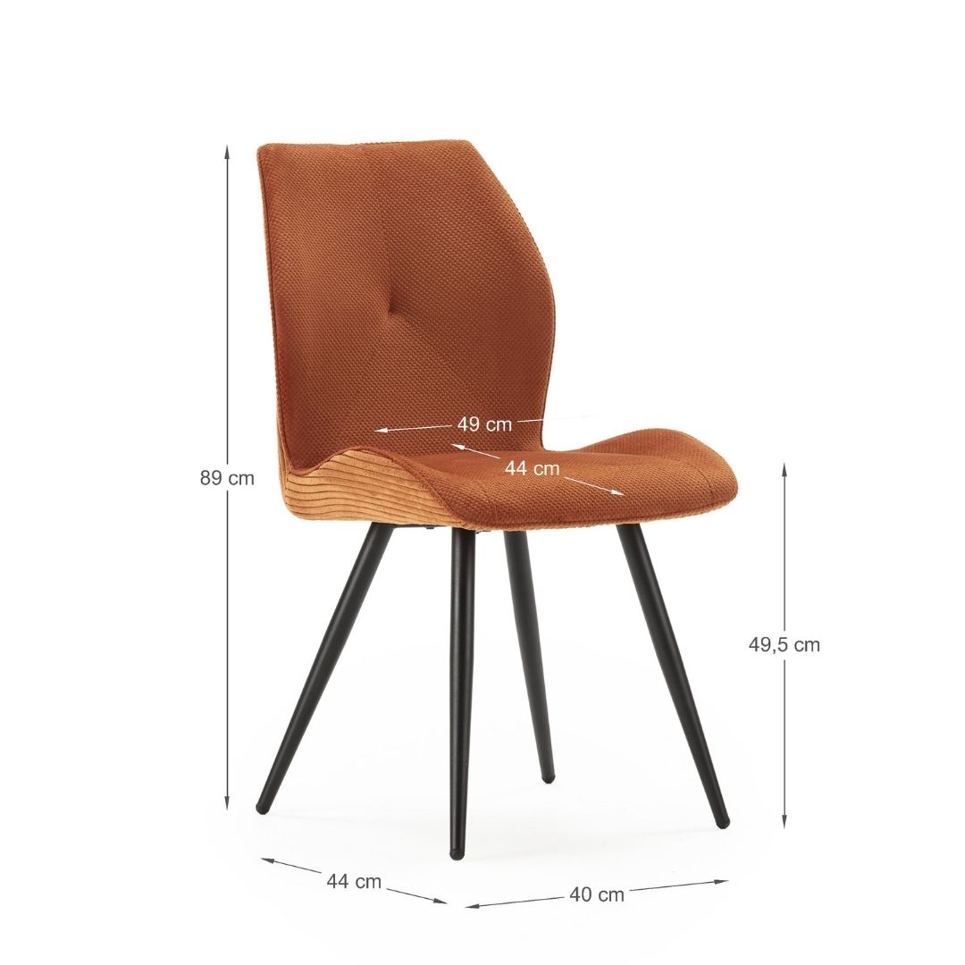 Pack de 2 sillas Adaya teja Relax Outlet Valencia Pack de 2 sillas Adaya teja - Imagen 2